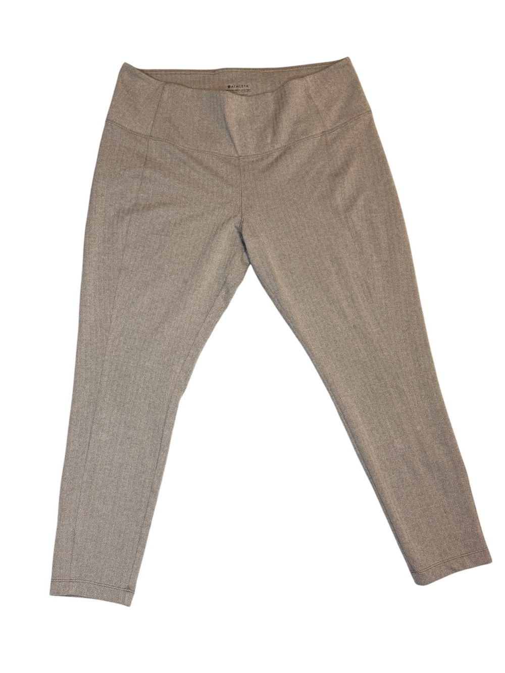 Athleta Delancey Herringbone Tight Leggings 1X Taupe Pull On Pants
